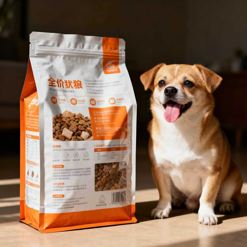 PET/AL/PE Multi-Layer Protective Eight-Side Seal Bag for Dog Food
