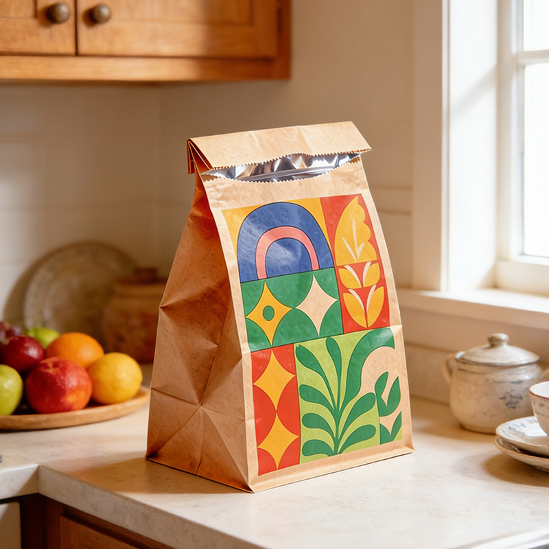 Multi-Layer Kraft Paper-Based Composite Film for Takeaway Bags