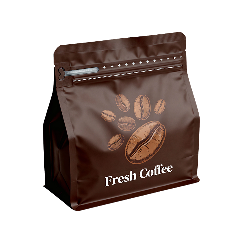 PET/AL/PE Multi-Layer Protective Eight-Side Seal Bag for Coffee Beans