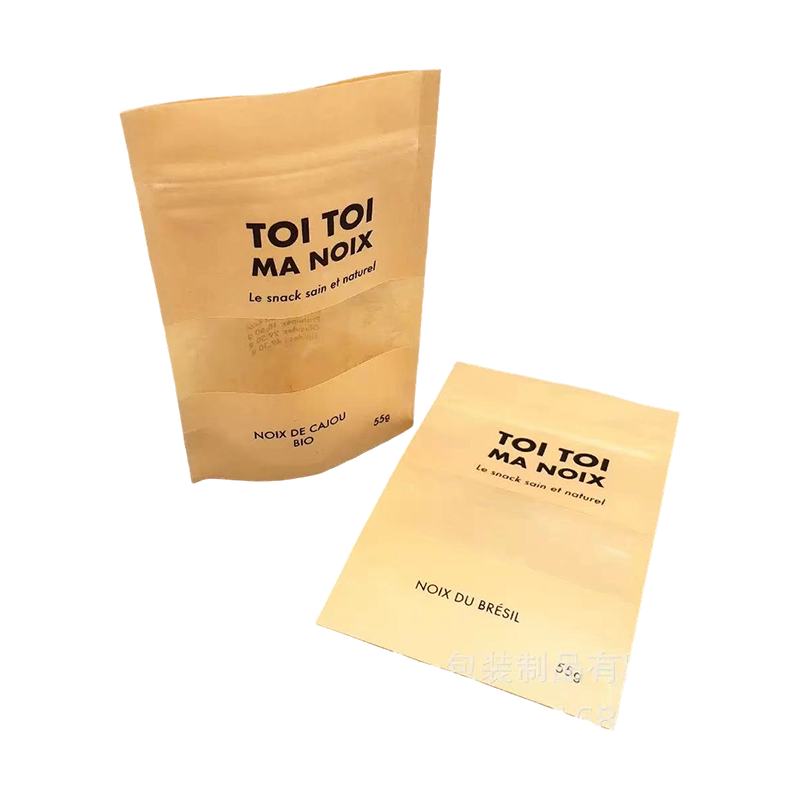 Kraft Paper Stand-Up Zipper Pouch