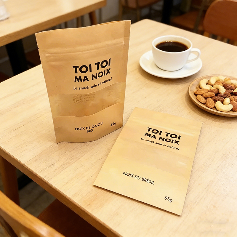 Kraft Paper Stand-Up Zipper Pouch